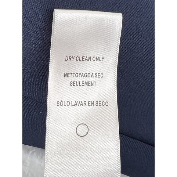 Good American Women's Disco Scuba Sculpted Blazer Navy Blue Size 0 Career Preppy - Picture 10 of 12